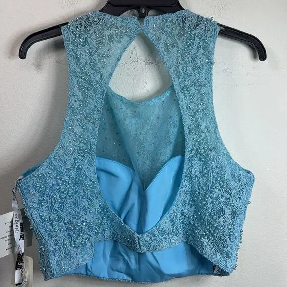 (W0) Intrigue by Blush PromStyle No. 284, Women's Blue Two-Piece Dress, Size 16